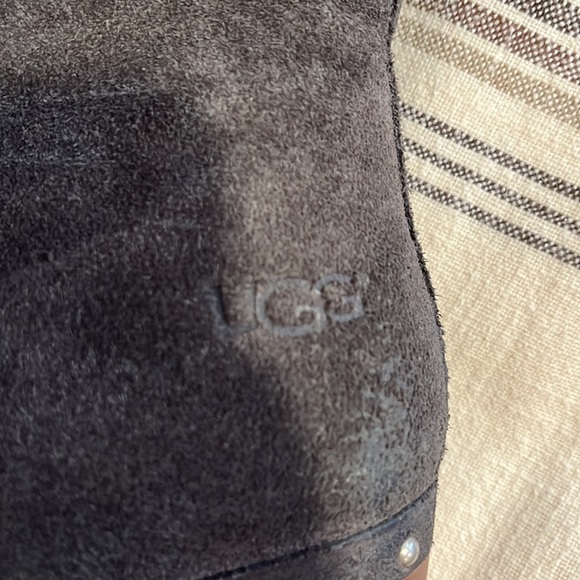 UGG Gray Sherpa Lined Lynne’s Clog Boot - Size 7 - Picture 7 of 10